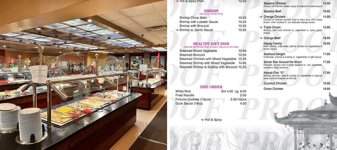 Imperial Buffet Menu