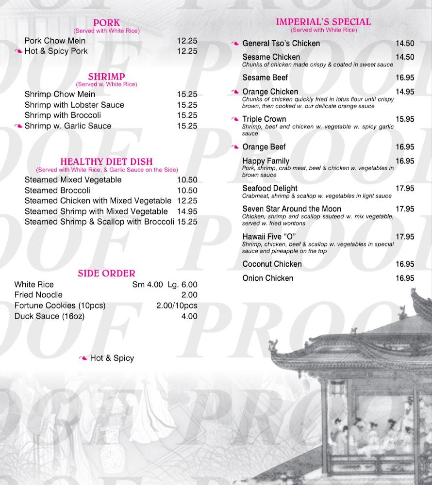 Imperial Buffet Menu image 1