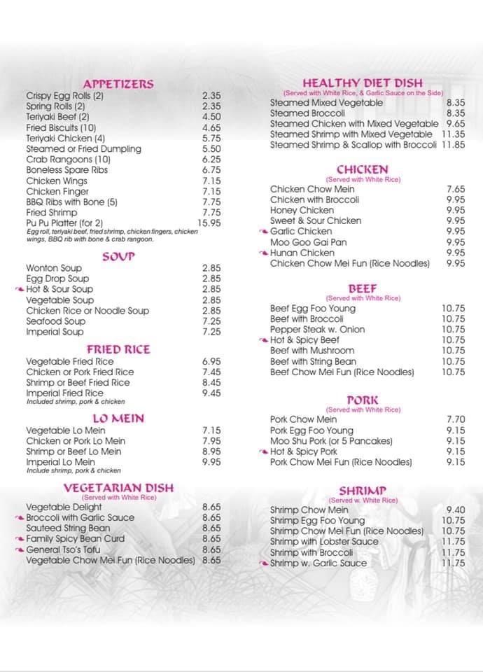 Imperial Buffet Menu image 2